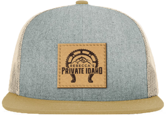 RPI 6 Panel Flat Bill, Leather Patch Hat